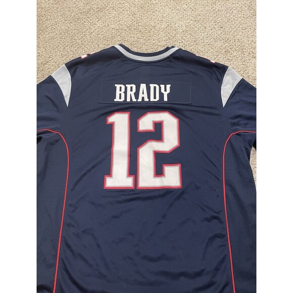 Tom Brady 12 New England Patriots Jersey XXL Nike On Field Navy NFL Authentic - Picture 3 of 5